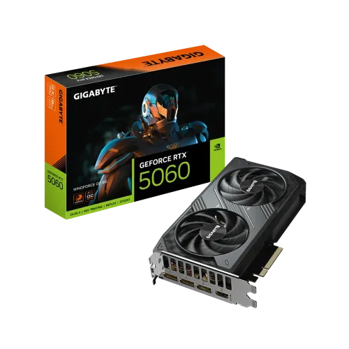 GIGABYTE GeForce RTX 5060 WINDFORCE OC 8G GDDR7 Graphics Card